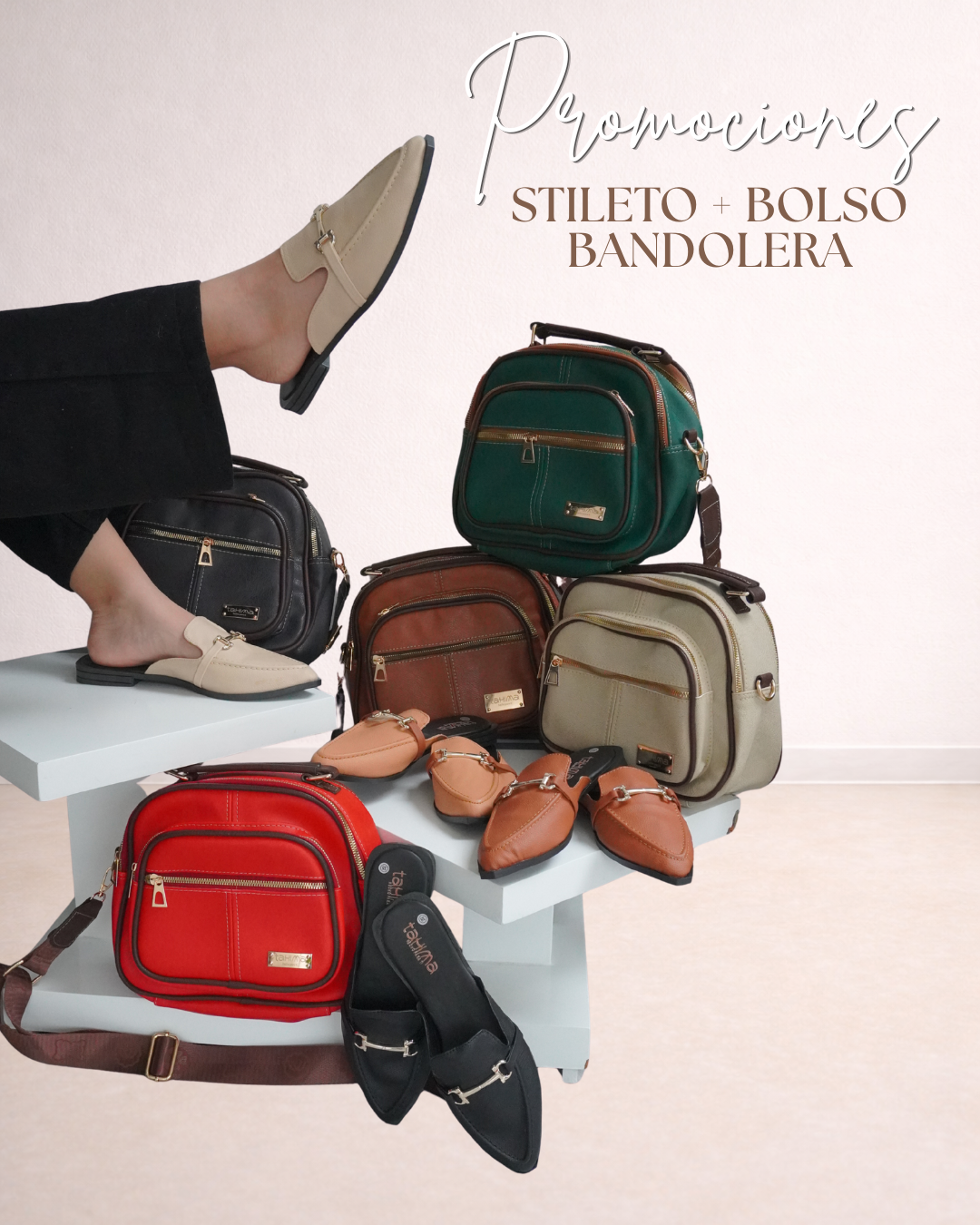 Combo dia de madre stileto & bandoleraCamina con Estilo: El Combo Perfecto para tu Día a Día.