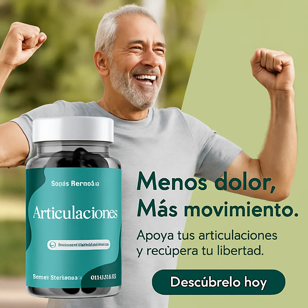 💚 Muévete con libertad otra vez Apoya la salud de tus articulaciones de forma natural y vuelve a disfrutar cada paso sin limitarte. Santo remedio Articulación x 60 caps